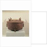 Tsouen wine vase decorated with stylised and geometric dragons by Warring States period Chinese School