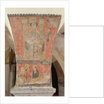 Daniel in the Lion's Den, featuring below St Julian, his wife and Jesus Christ, mural from the crypt, c.1480-1540 by School Flemish