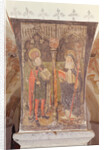 St. Bavo and St. Amalberga of Maubeuge, mural from the crypt, c.1480-1540 by School Flemish