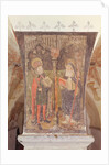 St. Bavo and St. Amalberga of Maubeuge, mural from the crypt, c.1480-1540 by School Flemish