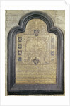 Epitaph of Francois van Wychhuus, end of the sixteenth century by School Flemish