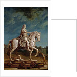 Transporting the Equestrian Statue of Louis XIV from the Workshop at the Convent of the Capucines in 1669, after 1669 by Rene Antoine Houasse