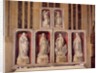 View of the panels of the closed altarpiece, depicting the Annunciation and saints, 1460-66 by Rogier van der (attr. to) Weyden