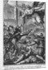 Siege of Paris, apparition of St. Louis to Henri IV engraved by Joseph de Longueil illustration from 'La Henriade' by Voltaire by Charles Joseph Dominique (after) Eisen