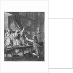 It's a boy, engraved by Pierre Charles Baquoy 1776 by Jean Michel the Younger (after) Moreau