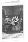 Heloise and Abelard in their study by Jean Michel the Younger Moreau (after)