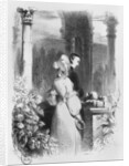 Visiting the tomb of Heloise and Abelard by Jean Francois Gigoux