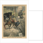 Act of bravery of a level-crossing keeper by French School