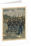 Elite troops of French army, the colonial infantry by French School