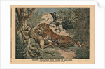 Marquis of Barthelemy wounded by a tiger by French School
