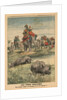 A rhinoceros hunt in honour of King George V by French School