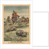 A rhinoceros hunt in honour of King George V by French School