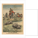 A rhinoceros hunt in honour of King George V by French School
