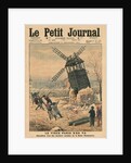 Pulling down one of the last windmills on the Butte Montmartre by French School