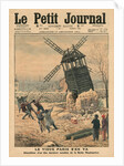 Pulling down one of the last windmills on the Butte Montmartre by French School
