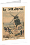 Pulling down one of the last windmills on the Butte Montmartre by French School