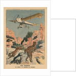 Hunting panthers from an airplane in Texas by French School