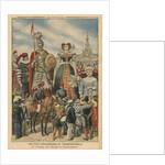 A picturesque and traditional feast, the procession of the Giants at Valenciennes by French School