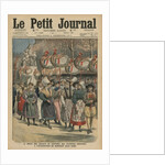 Children dressed in costumes of the provinces parading at the inauguration of the monument Jules Ferry, Paris by French School