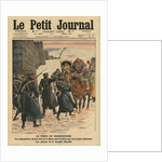 Plague in Manchuria, people fleeing the plague are stopped by Chinese troops before the Great Wall by French School