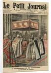 The Coronation of King George V and the Ceremony of Unction at Westminster Abbey, 23 June 1911 by French School
