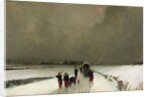 The Stragglers, Snow Effect, 1870 by Augustin Pierre Chenu