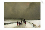 The Stragglers, Snow Effect, 1870 by Augustin Pierre Chenu
