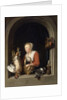 The Dutch Housewife or, The Woman Hanging a Cockerel in the Window, 1650 by Gerrit or Gerard Dou