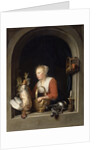 The Dutch Housewife or, The Woman Hanging a Cockerel in the Window, 1650 by Gerrit or Gerard Dou