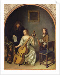The Bass Viol Lesson by Caspar Netscher