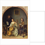 The Bass Viol Lesson by Caspar Netscher