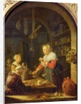 The Village Grocer, 1647 by Gerrit or Gerard Dou