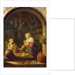 The Village Grocer, 1647 by Gerrit or Gerard Dou