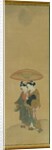 Two Lovers under an Umbrella by Toyonobu Ishikawa