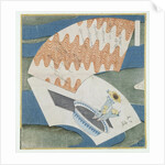 Fans floating on a stream by Toyota Hokkei