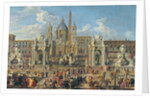 Preparation For the Firework Display Held at Piazza Navona, Rome, to Celebrate the Birth of the Dauphin, 1729 by Giovanni Paolo Pannini or Panini