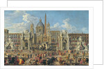 Preparation For the Firework Display Held at Piazza Navona, Rome, to Celebrate the Birth of the Dauphin, 1729 by Giovanni Paolo Pannini or Panini