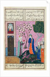 The king bids farewell, poem from the Shiraz region, c.1470-90 by Persian School
