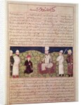 King surrounded by courtiers by Persian School
