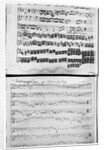 Score for Telemann's Suite for two violins, the 'Gulliver Suite', including the 'Chaconne of the Lilliputians', printed in Hamburg in 1728 by German School