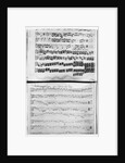 Score for Telemann's Suite for two violins, the 'Gulliver Suite', including the 'Chaconne of the Lilliputians', printed in Hamburg in 1728 by German School