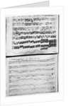 Score for Telemann's Suite for two violins, the 'Gulliver Suite', including the 'Chaconne of the Lilliputians', printed in Hamburg in 1728 by German School