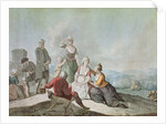 Voltaire Conversing with the Peasants in Ferney by Jean (after) Huber