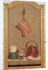 Still Life with meat, kettle, cup, sugar loaf and sugar lumps by Jean-Baptiste Oudry