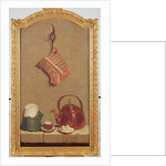 Still Life with meat, kettle, cup, sugar loaf and sugar lumps by Jean-Baptiste Oudry