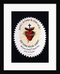 Devotional Image of the Heart of Jesus offering an Indulgence of 100 days by French School