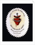 Devotional Image of the Heart of Jesus offering an Indulgence of 100 days by French School
