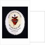 Devotional Image of the Heart of Jesus offering an Indulgence of 100 days by French School