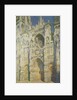 Rouen Cathedral, Full Sun, Blue Harmony and Gold, 1894 by Claude Monet