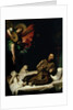 St. Francis comforted by an Angel Musician by Francisco Ribalta